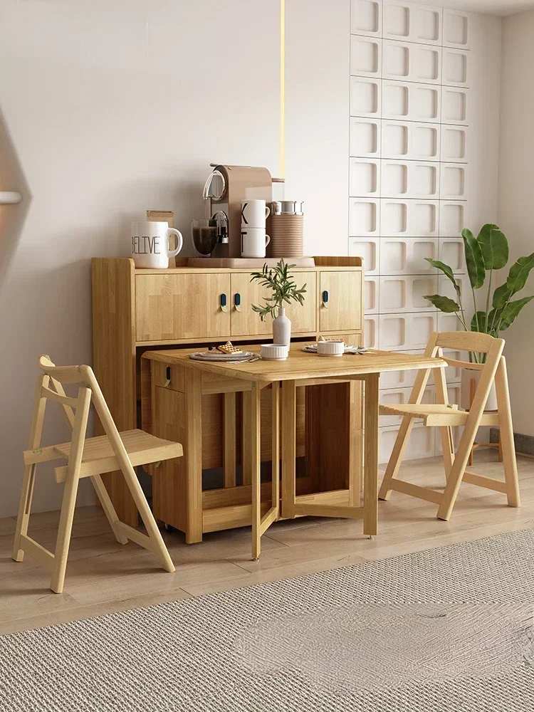 Sedia Credenza Combinazione di mobili Tavolo da pranzo multifunzionale per piccoli appartamenti per la casa Tavolo da pranzo quadrato retrattile