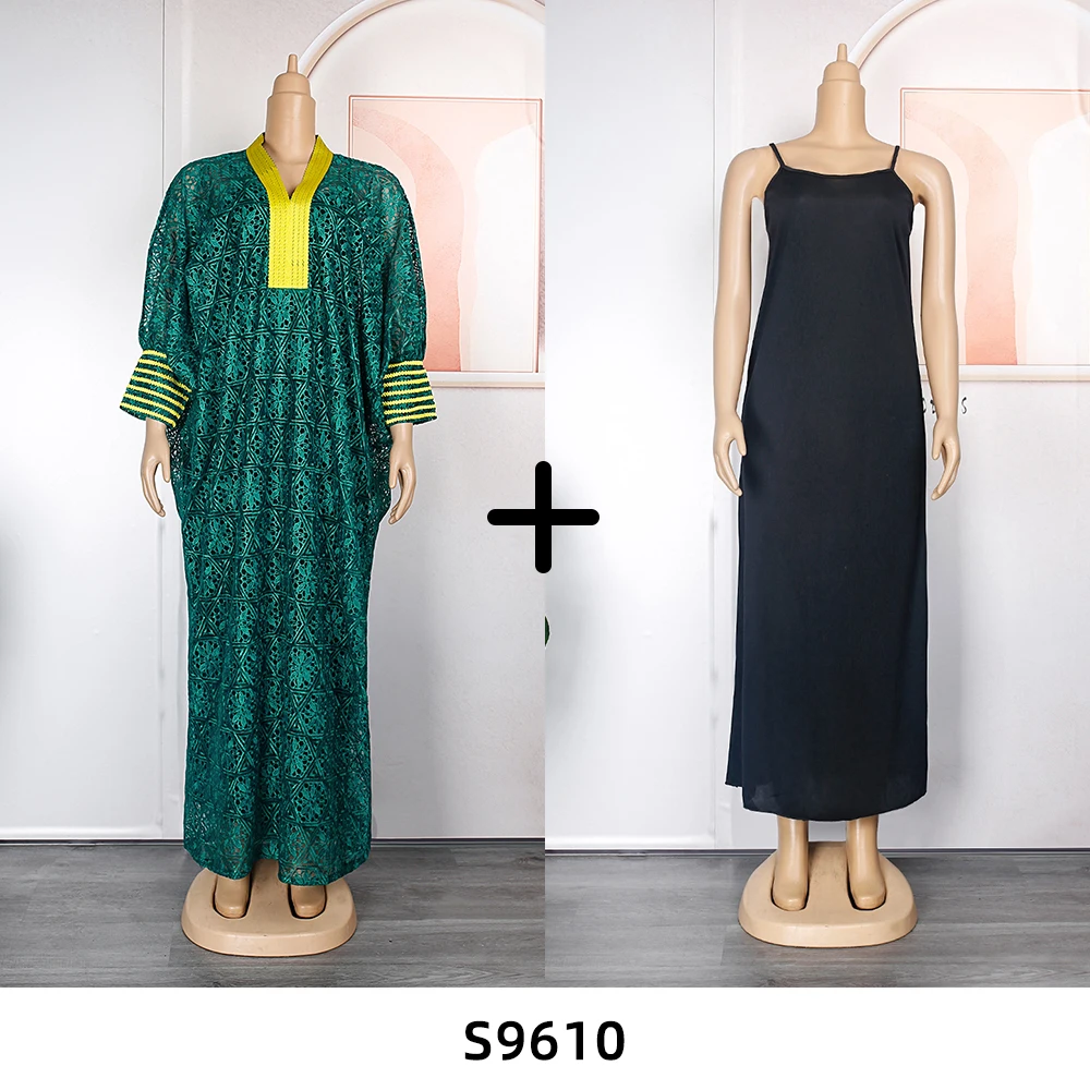 Elegant African Dresses for Women Traditional Dashiki Lace Boubou Plus Size Turkey Wedding Party Gown Muslim Kaftan Maxi Dress