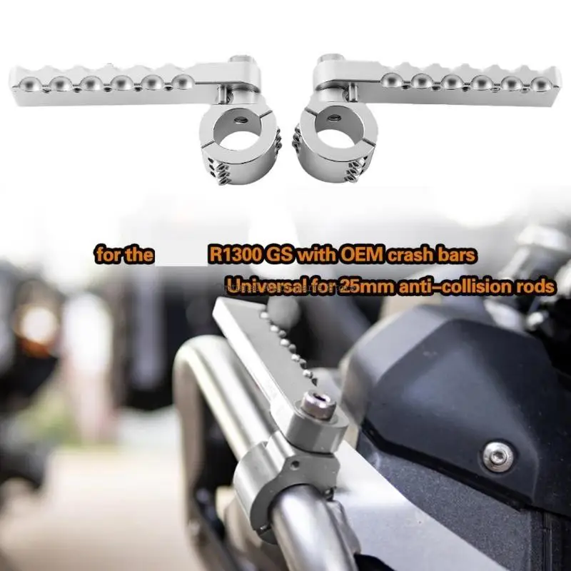 Adventure Motorcycle Foldable Foot Pegs Aluminum Alloy With Anti Slip Texture