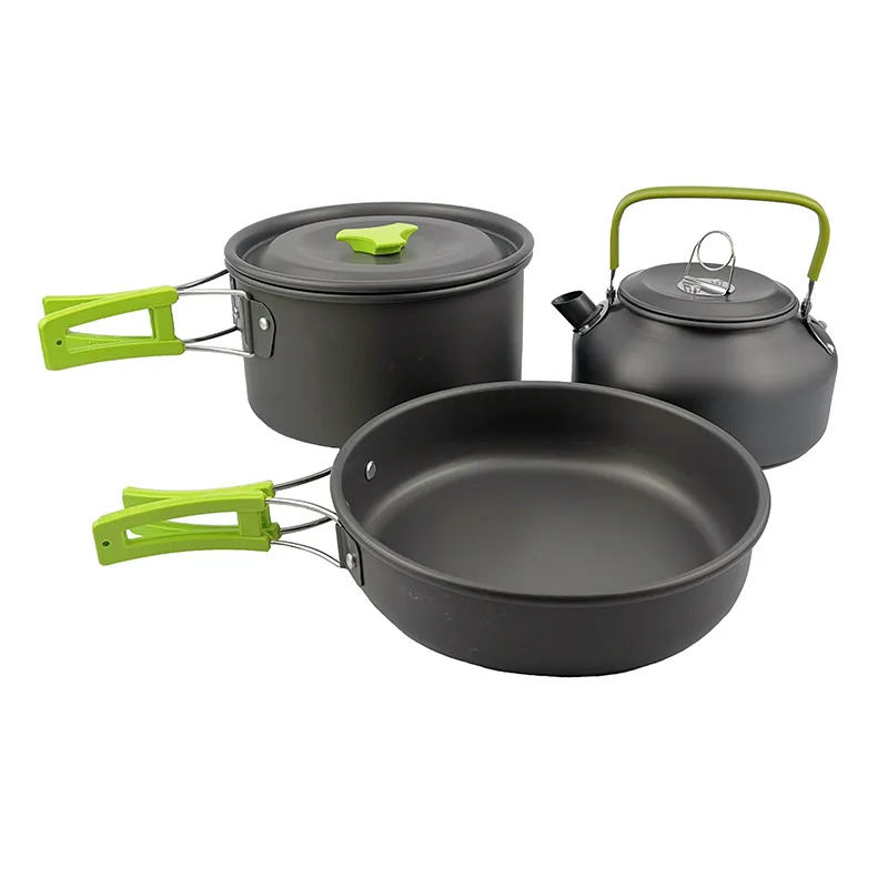 Imagem -04 - Camping Cookware Kit Equipamento Leve Cozinhar Kit para Viajar Trekking Caminhadas Exterior Alumínio