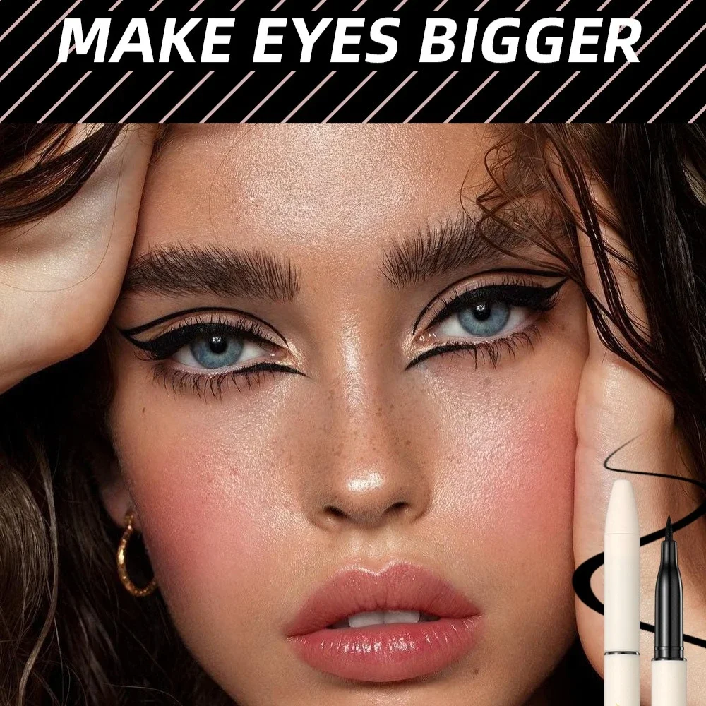 1 قطعة كحل سائل أسود طويل الأمد مقاوم للماء قلم تحديد العين جل عيون ماكياج أدوات التجميل للنساء #5