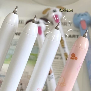 4 pçs 0.5mm novidade bonito cão gel canetas tinta preta escrita caneta conjunto de plástico criativo gel canetas para escritório escola crianças presente 8 principais vendas caneta cao - №2