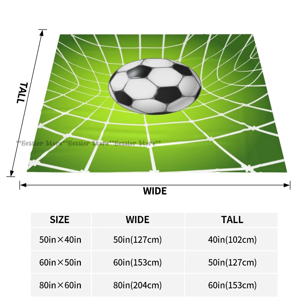 Soft Warm Flannel Blanket Football Soccer Ball In A Net Travel Portable Thin Bed Sofa Blanket