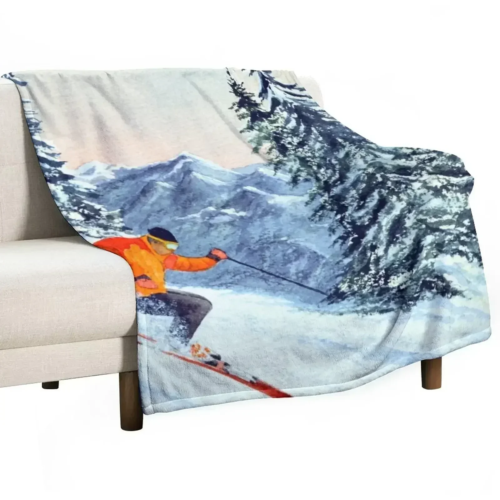 Skiing - The Clear Leader Throw Blanket Blankets For Baby Decorative Throw Giant Sofa Single Thermal Comforter Blankets