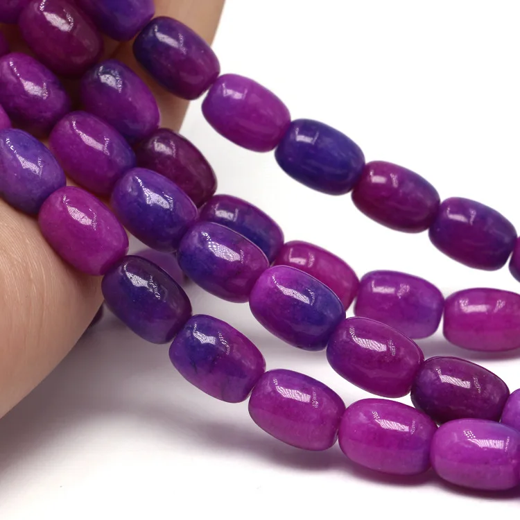 Pretty Natural 8*12MM Purple Sugilite Cylinder Gemstone Loose Beads 15