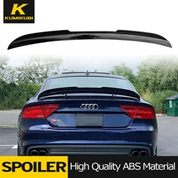 Rear Spoiler For 2012-2018 Audi A7 S7 RS7 V-Style Glossy Black Rear Trunk Lid Spoiler Wing Car Styling 2013 2014 2015 2016 2017