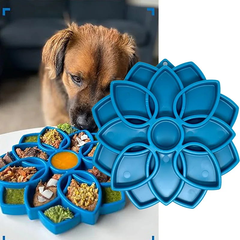 Popular Spot Pet Slow Food Tray Easy To Clean Energy-consuming Hard and Bite-resistant Cat and Dog Licking Tray Feeding Mat