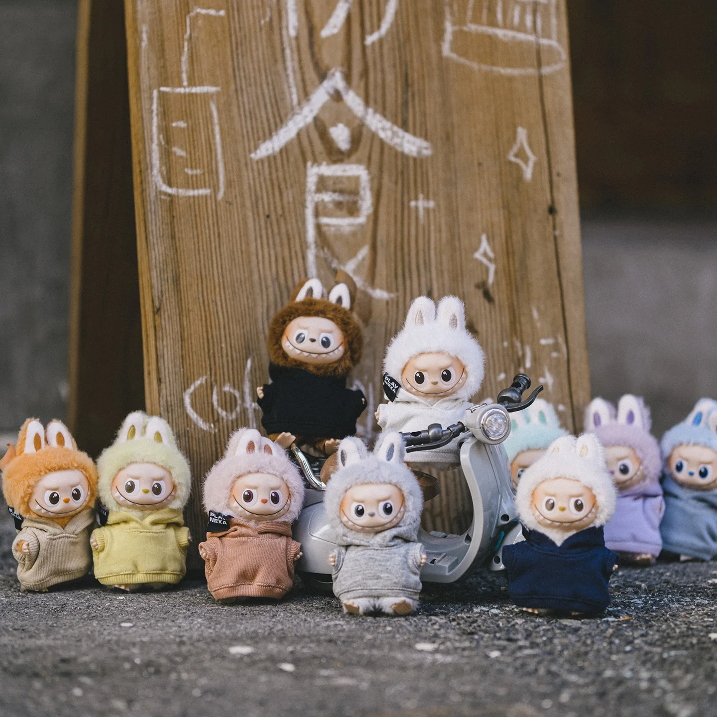 Pour poupée Labubu Macaron 10cm, couleur unie, Mini sweat à capuche, poupée originale Labubu 4.0, bricolage, Design, décoration, vêtements, accessoires mignons