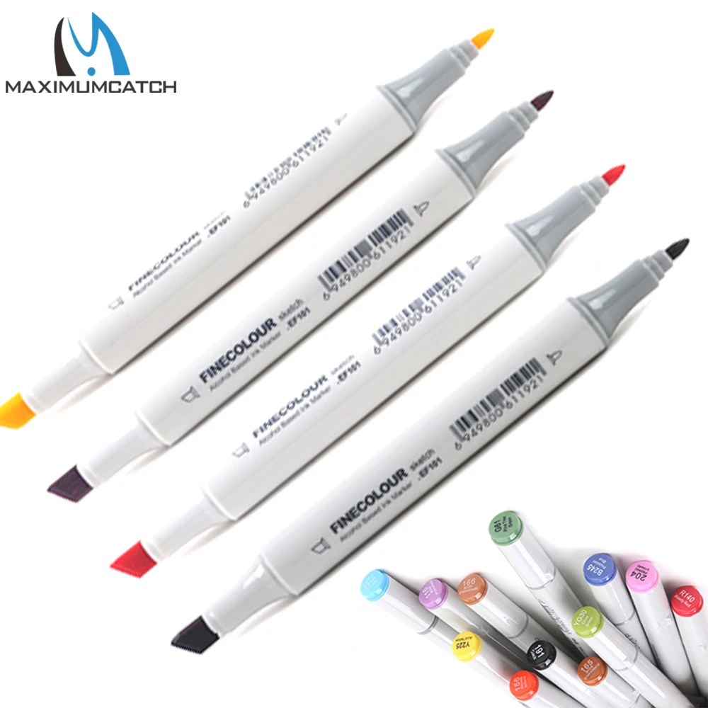 Maximumcatch UV Fly Tying Markers - 12 Colors Waterproof Dual Tip for Nymphs/Streamers