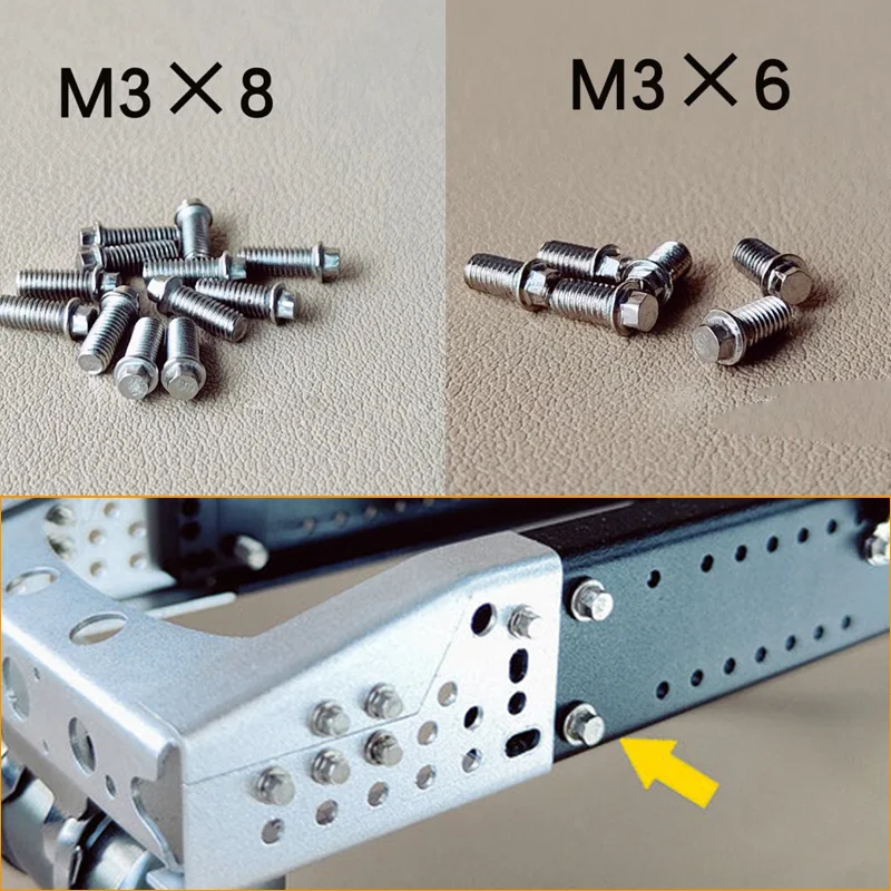 20pcs M3x6mm/M3x8mm Dummy Hex Screw for Tamiya 1/14 RC Truck for SCANIA 770S R620 for Volvo FH16 for ACTROS 3363 Car