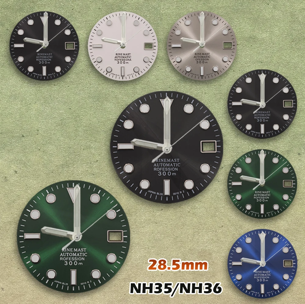 ng-s-logo-285mm-sub-sunburst-dial-nh35-nh36-movement-blue-luminous-watch-modification-accessories-repair-parts