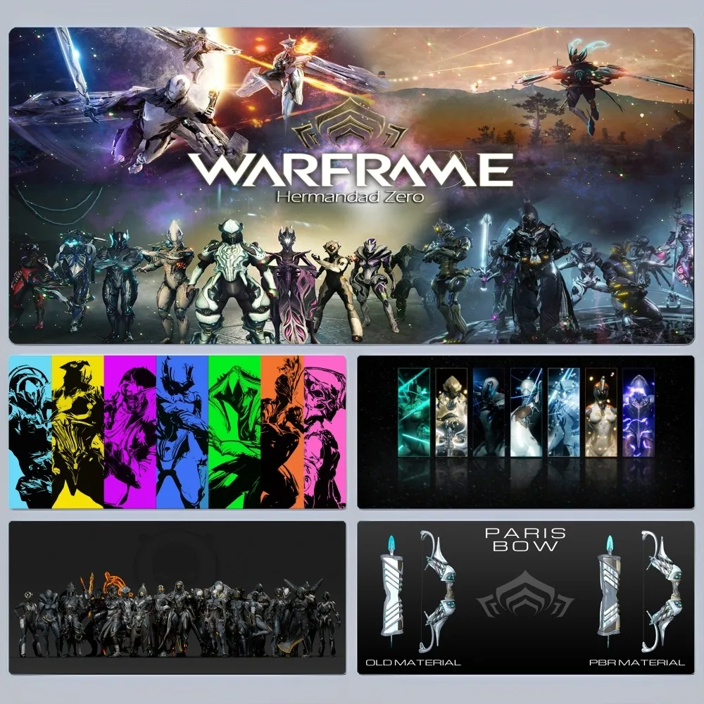 

W-Warframe Mousepad Rubber XXL Cartoon Anime Gaming Mouse Pad Keyboard Mouse Mats Desk Mat Accessories for PC Mouse Carpet