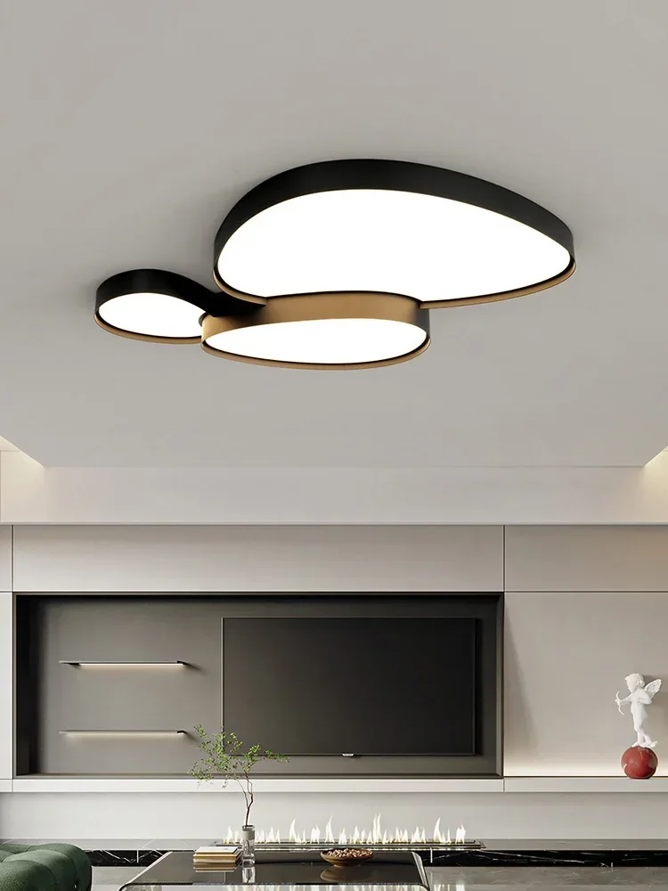 Nordic Modern LED Ceiling Light Simple Black White Home Decorative Lamp for Living Room Bedroom Dining  - Energy Efficient