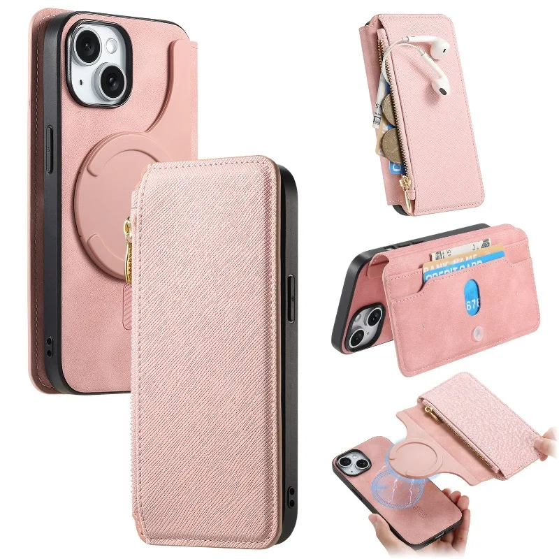 

Creative Removable Magnetic Flip Wallet Card Slots Phone Cover For iPhone 16 Plus 15 14 13 12 11 Pro Max XR Xs Max 7 8 Plus SE