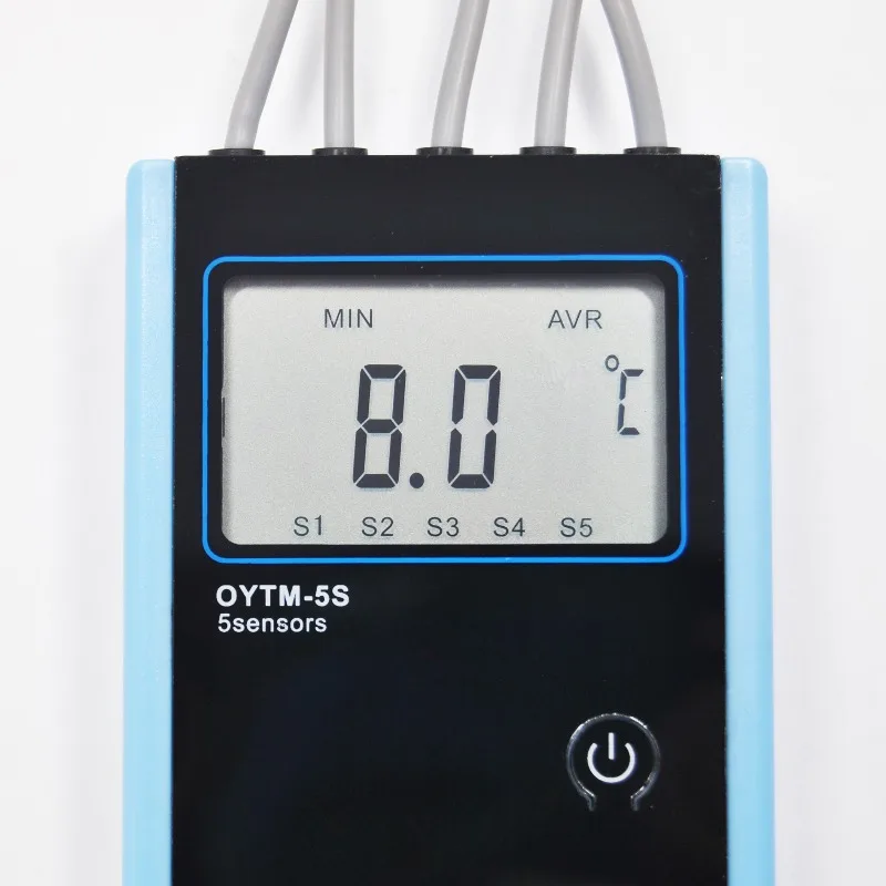 High Precision Electronic Multi-point Thermometer Portable Multi-probe Thermometer for Laboratory Use