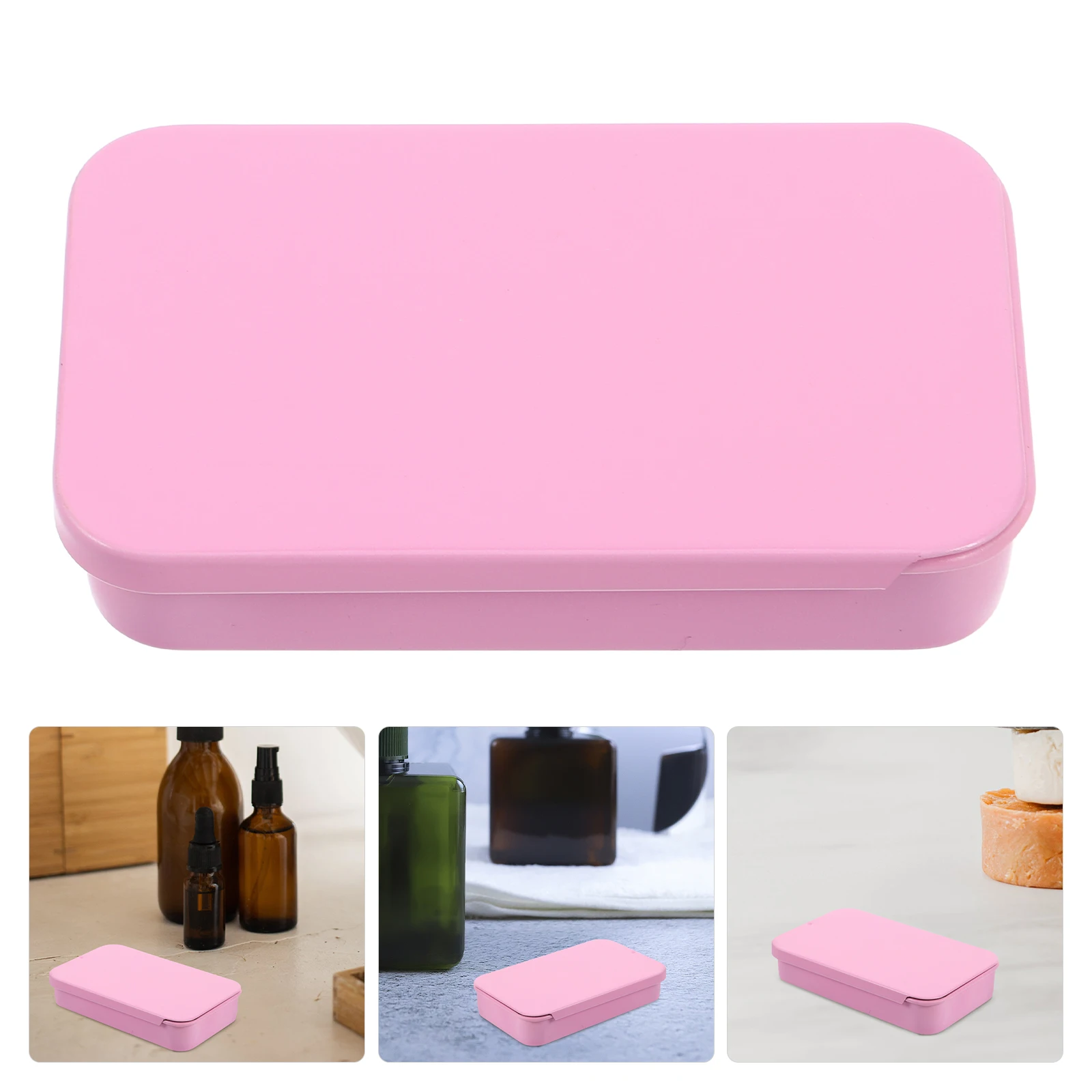 

Balm Storage Metal Tinplate Soap Container Mini Decorative Case Portable Tinplate Soap Solid Box Retro Containers