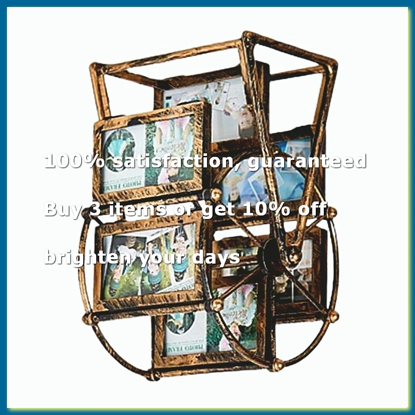 Rotating Windmills Wheel Picture Frame Photo Album Self Assembly Wedding Family Photograph Frame Home Desktop Decor A