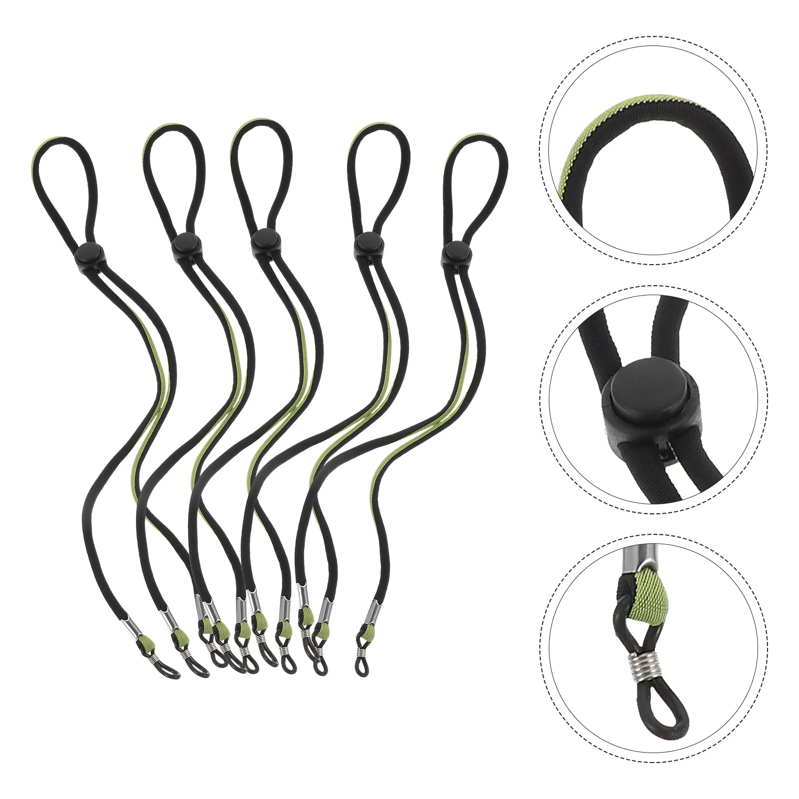 

5Pcs Eyeglass Chains Adjustable Sturdy Glasses Rope Anti-Lost Mask Lanyard Lightweight Hanging Strap Adjustable Glasses Rope