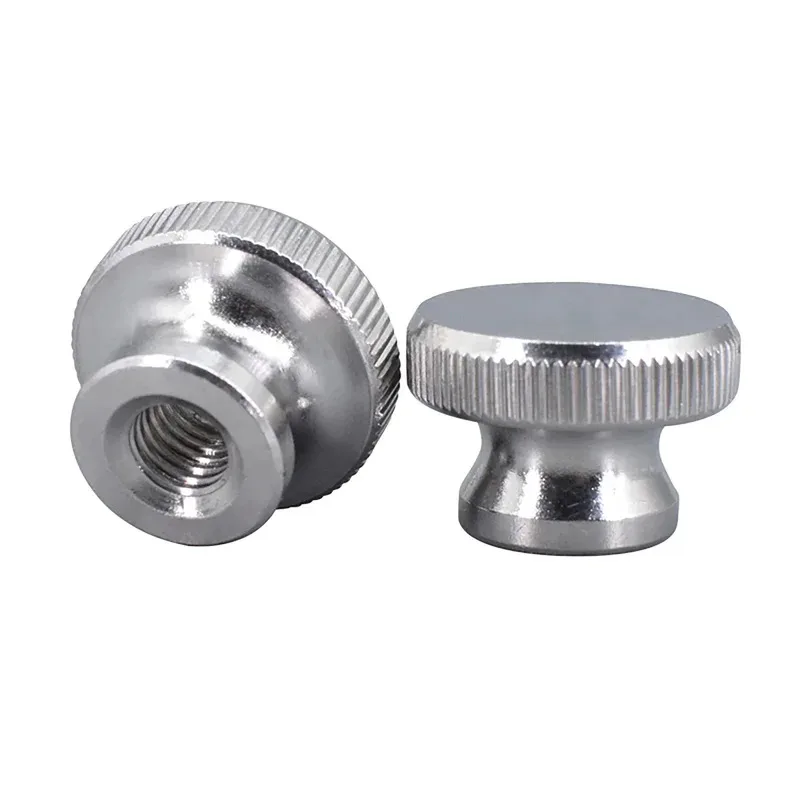 Tuerca moleteada de cabeza alta antideslizante para aplicaciones de ajuste fino Tuerca de tornillo manual de acero inoxidable 304 M3 M4 M5 M6 M8 M10 M12