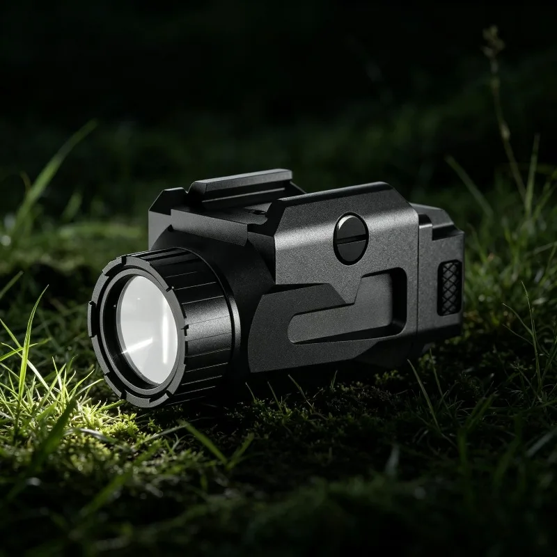 800LM High Bright USB‑Rechargeable LED Torch Flashlight 20MM Rail Quick‑Release Bracket for Fast Mounting
