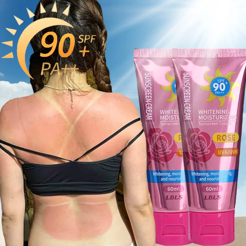 Sunscreen SPF90+ UV Radiation Protection Lsolation Moisturizing Brighten Face Body Arm Thighs Sunblock Skin Care Sunscreen Cream