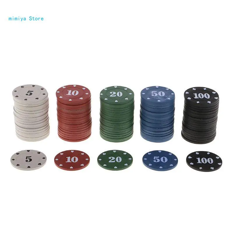 Pack Of 100 Pieces Game Wager Mahjong Money Chips For Gambling Game Mahjong Playing And Other Recreation Games