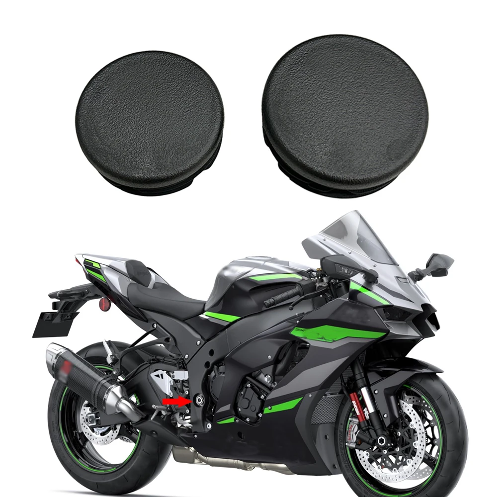Motorcycle Frame End Caps Frame Hole Cover Caps Plug Decorative Fit For Kawasaki ZX-10R ZX-10RR ZX10R ZX10RR