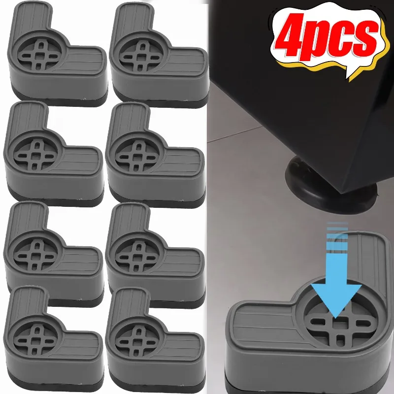 

L-shaped Anti Vibration Foot Pads Furniture Legs Slipstop Silent Mat Washing Machine Support Dampers Multifunctional Fixed Pad