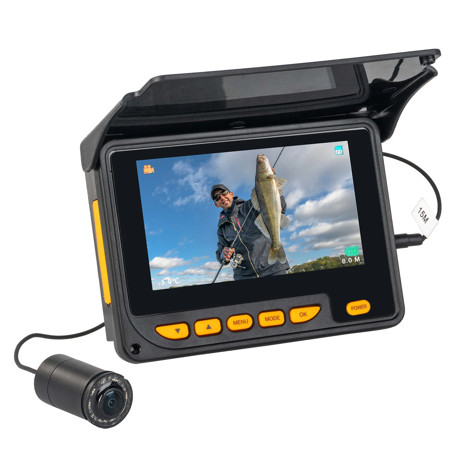 Senpan Underwater Visual  Fishing Camera Water Temperature Depth Video Recording Low-Temperature Night Vision Fishing
