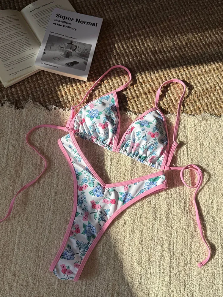 AOTVOTEE сексуальное бикини с леопардовым принтом, комплект из 2 предметов, женский купальник со шнуровкой и разрезом, пляжное бикини, новинка 2025 года, летний купальник, комплект бикини