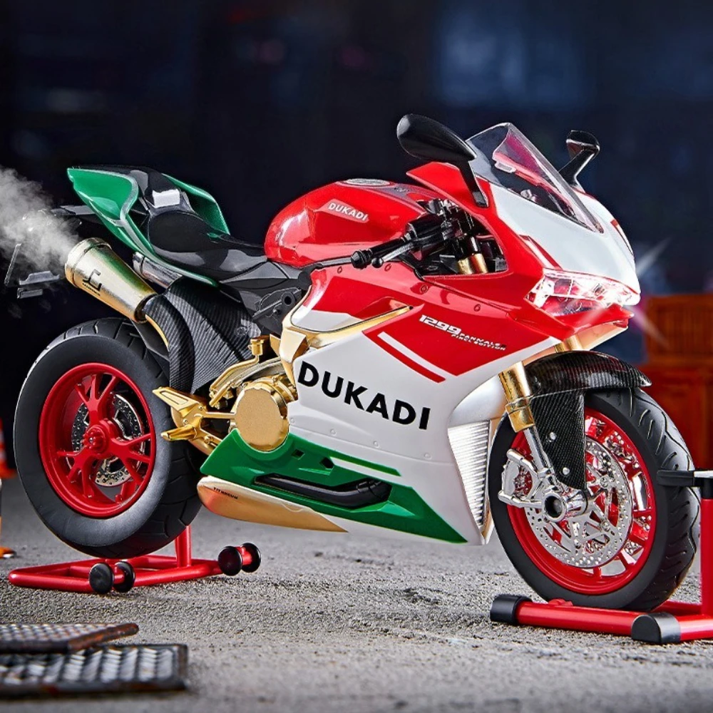 Large Size 1:9 1299 V4S Motorcycle Model Toy Car Wheel Steering Shock Absorption Racing Motor Models for Boys Birthday Gifts