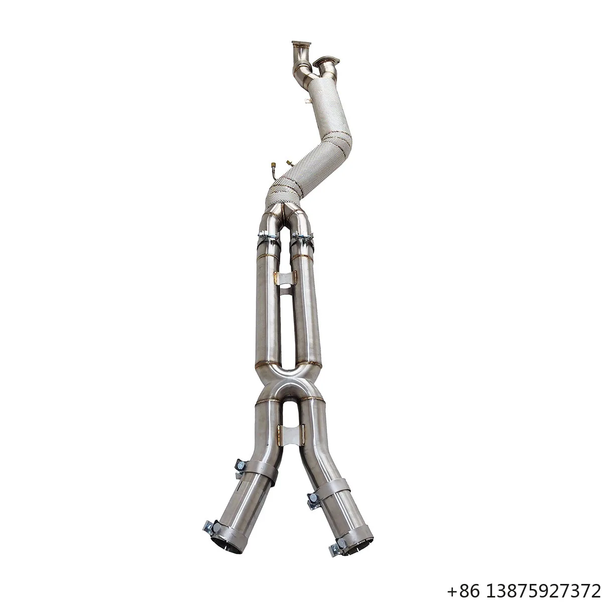 

For G80 G82 M3 M4 S58 3.0T T304 Stainless Steel Exhaust 101mm Monotube Midpipe X Pipe Ecnal Product