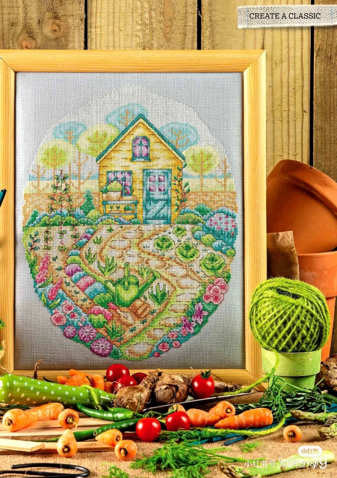 cross stitch kit landscape 14ct   count canvas stitching embroidery DIY handmade needlework cute little Garden Cottage 35-42