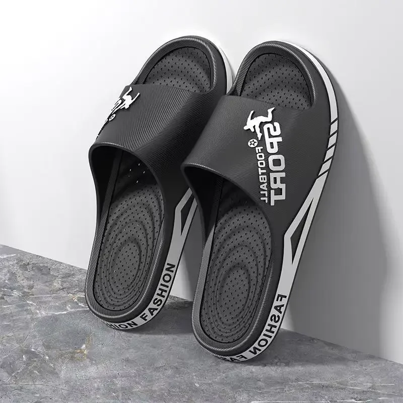 Big Size 48-49 Men Slippers Summer Flat Sole Home Slippers For Women Man Open Toe Trend Slides Couple Light Beach Shoes Sandals