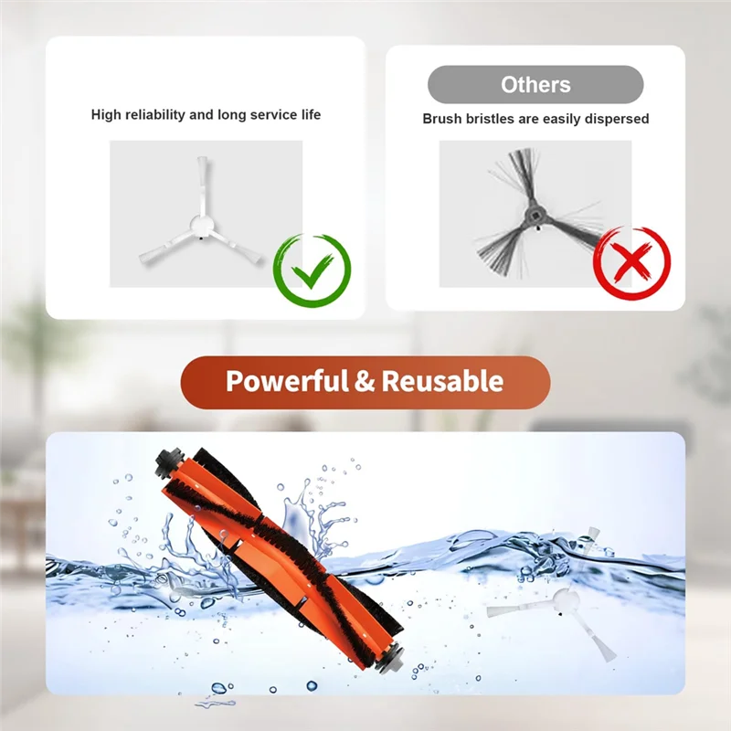 A24P Spazzola per filtro Mop Pad Kit di accessori per sacchetti per la polvere per parti di ricambio per aspirapolvere robot Dreame D10 Plus