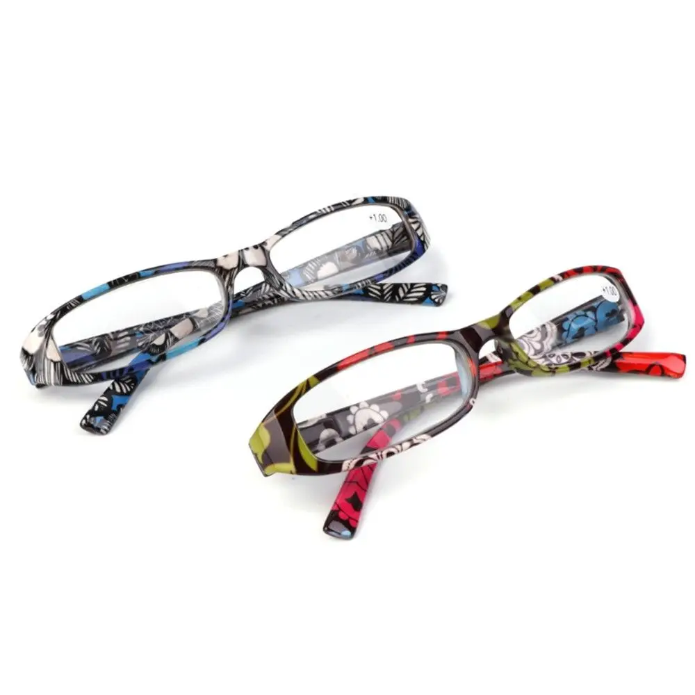 نظارات القراءة للعناية بالرؤية، نظارات مربعة مكبرة من الراتنج خفيفة للغاية لحماية العين، نظارات بصرية على شكل زهرة