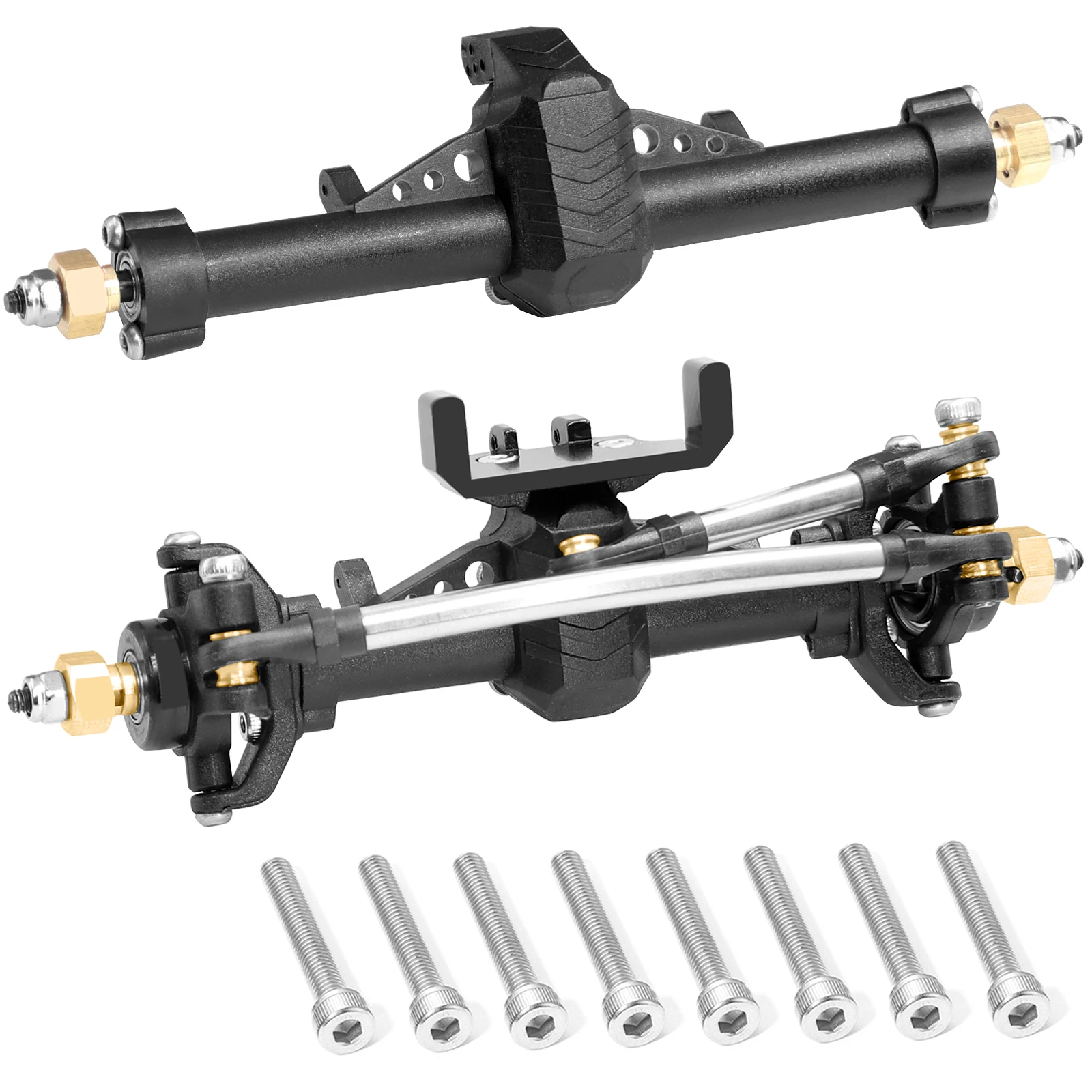 Nylon Axle Front and Rear Plastic Axles for Axial SCX24 C10 Deadbolt JLU Gladiator Bronco 1/24 RC Crawler Car Upgrade Parts