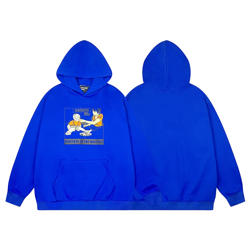 

Толстовка с капюшоном на флисовой подкладке с принтом-надписью для подростков и молодежи, модная уличная одежда, универсальный хлопковый свитшот в стиле High Street