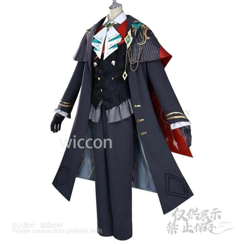 New Anime Game Genshin Impact Alhaitham Cosplay Costume Fancy Suit Full Set Collaboration Wigs Male Halloween Party Customized