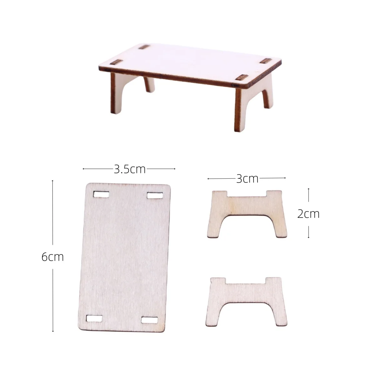 

1:12 Dollhouse Miniature Wooden Jigsaw Table, BJD Scene Decor, Miniature Props Model