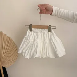Baby Girls Skirts Skirt 2025 Spring Summer Childrens Korean Style Solid Color Cute Short Skirt All-match Casual