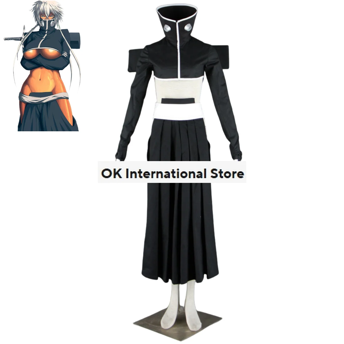 Anime BLEACH Tear Halibel Cosplay Costume Espada NO.3 Black White Combat Uniform Full Set Woman Sexy Halloween Christmas Suit