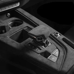 Modified interior accessories Fur gear panel Armrest box cover Gear handle cover Instrument desk decoration for Audi A4 B9 A5