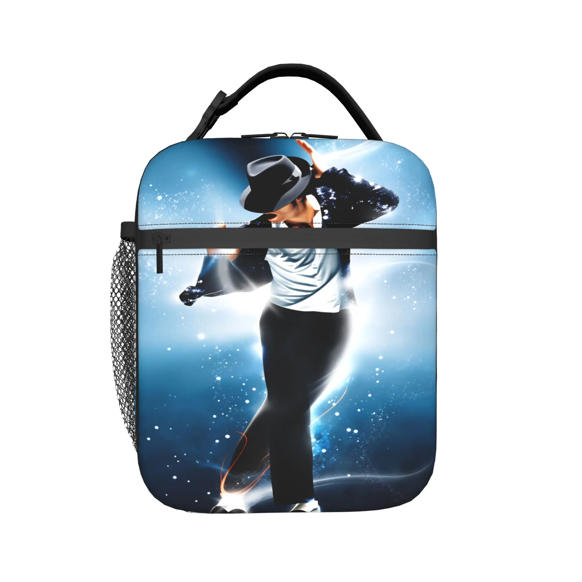 

Michael MJ Lunch Bag For Unisex Graphic Design Lunch Box Vintage Office Cooler Bag Portable Oxford Thermal Lunch Bags