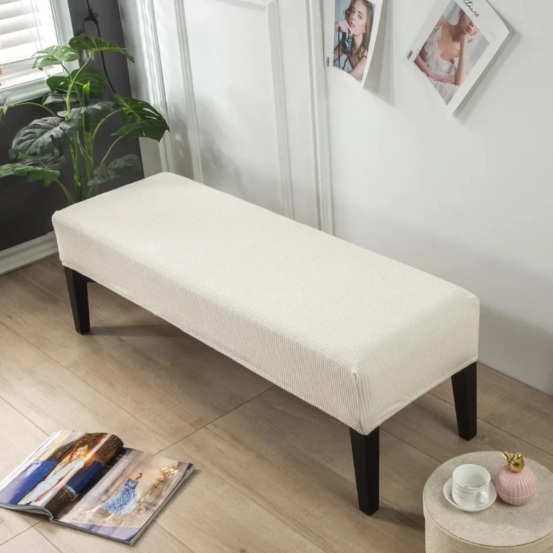 

Sofa Stool Furniture Protective Cover Elastic Home Full Coverage Dining Room Bench Cover Washable Anti Dust Slipcover Breathable