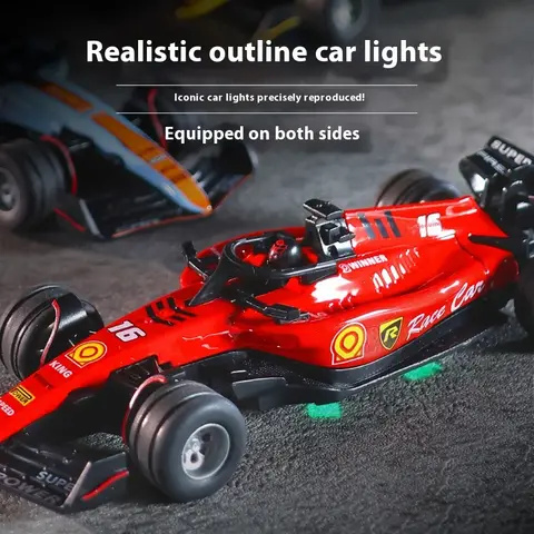 2025 Nuevo coche RC Producto de agosto 1:64 Mini modelo de coche de aleación, carreras de fórmula de iluminación ajustable, coche de Control remoto para niños