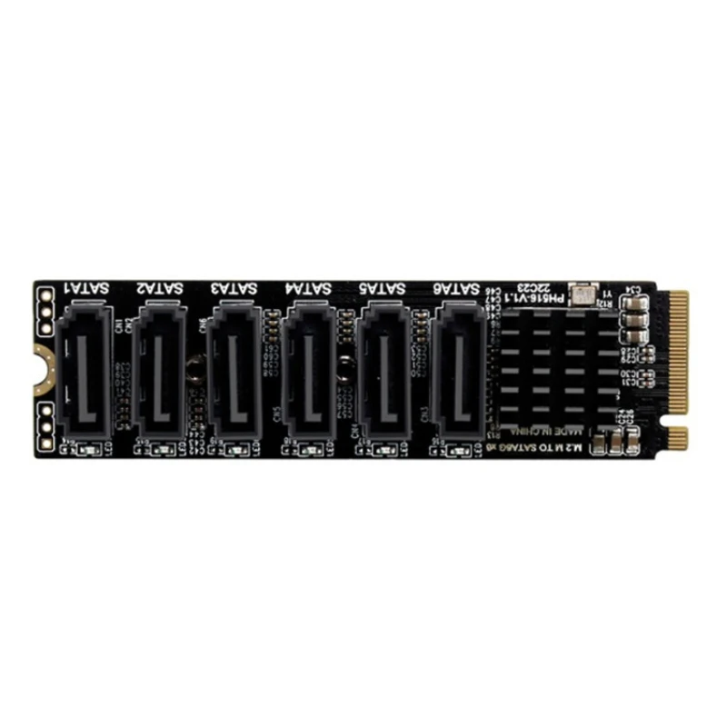 PCIE3.0 to SATA6G 6-port expansion NAS Synology hard disk expansion ASM1 166 supports PM