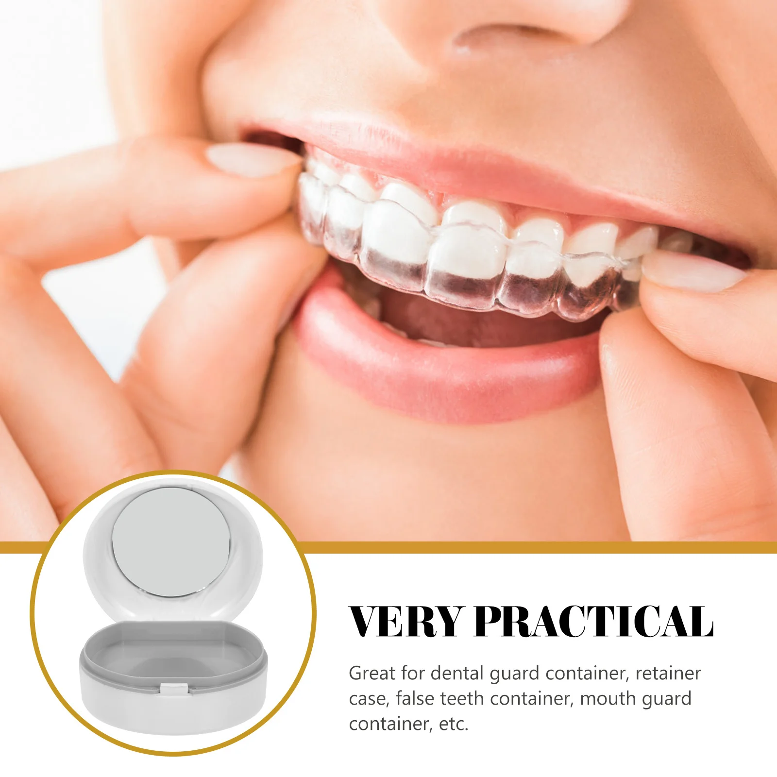 

Чехол для зубных протезов Портативная коробка для скоб Высококачественный материал Безопасный Прочный Компактный Легкий Специальный дышащий дизайн Подходит для использования в помещении