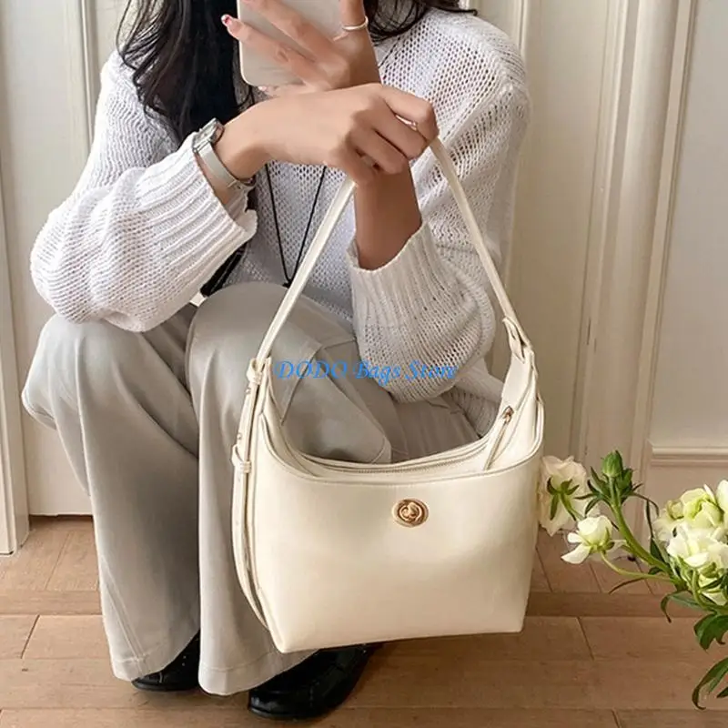 

Pu Slings Purse Handbag Retro Clutch Purse with Zipper Closure Shoulder Bag