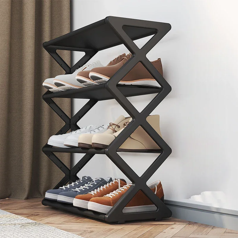 X-shaped Shoe Rack Multi-functional Assembled Shoe Cabinet Household Dust-proof Storage Simple Household Assembled Shoe Rack